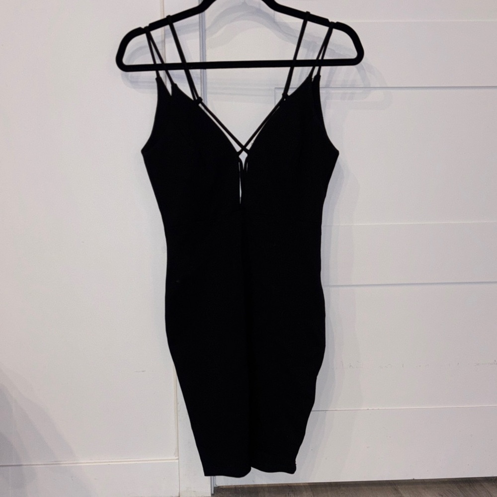 Eclipse Black Strappy Mini Dress